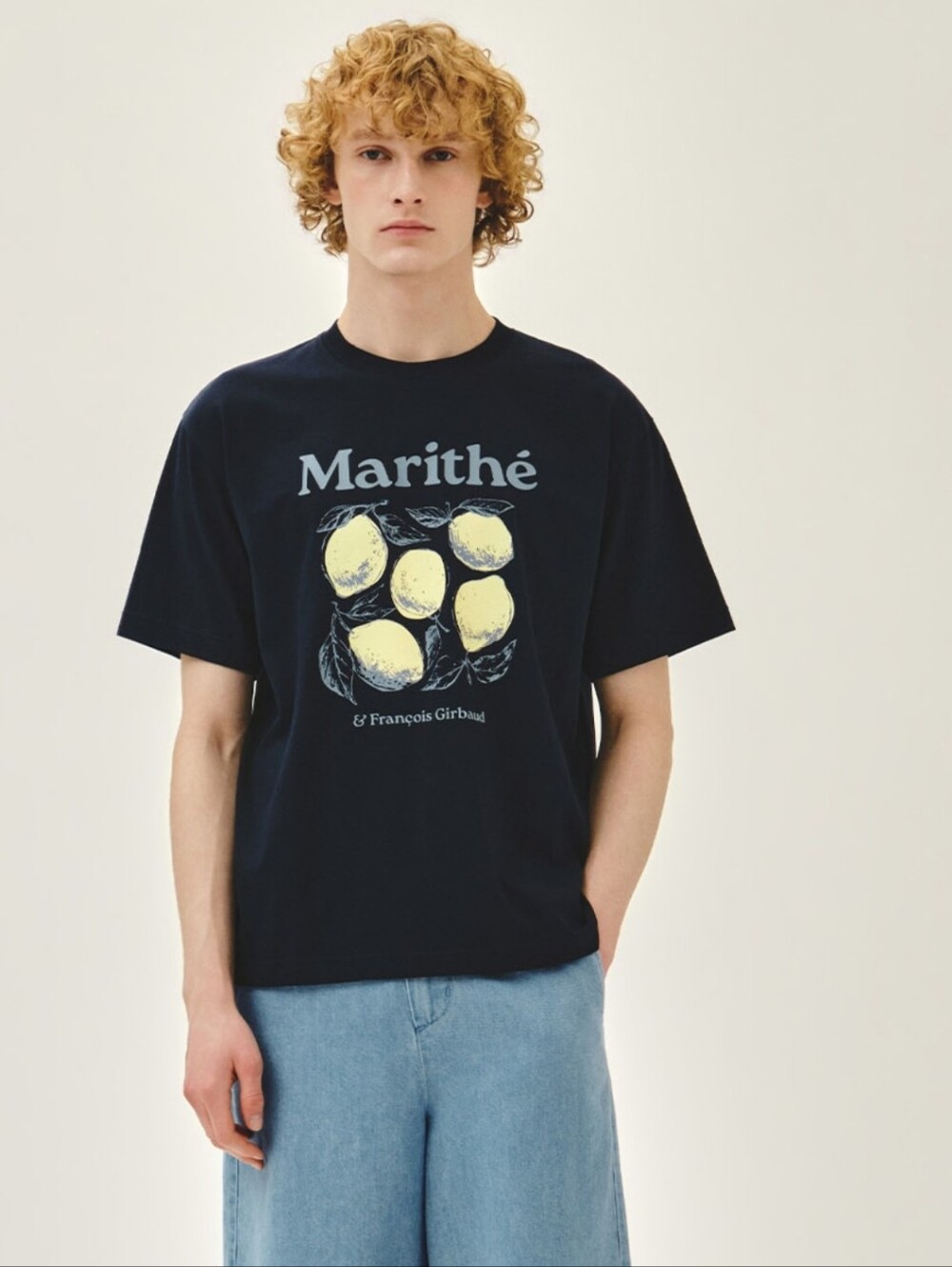 NWT Marithe & Francois Girbaud Lemon Print Tee, M